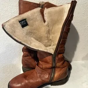 Frye Shoes Frye Valerie Belted Leather Shearling Boots Poshmark